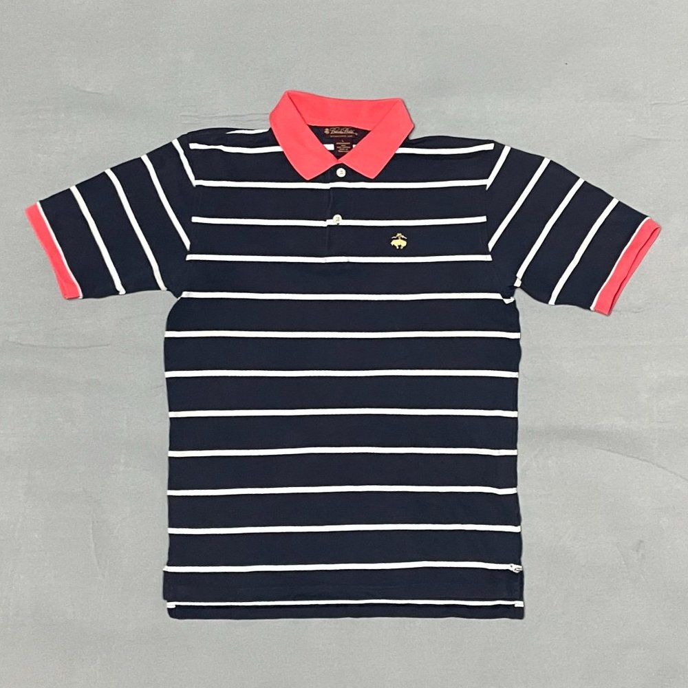 Men's Brooks Brothers Golden Fleece Blue Pique Polo Shirt - Large